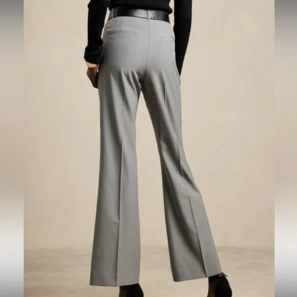 Banana Republic Factory Giovana Sculpted Bootcut Trousers Pants 8P NWOT Gray - Picture 3 of 14